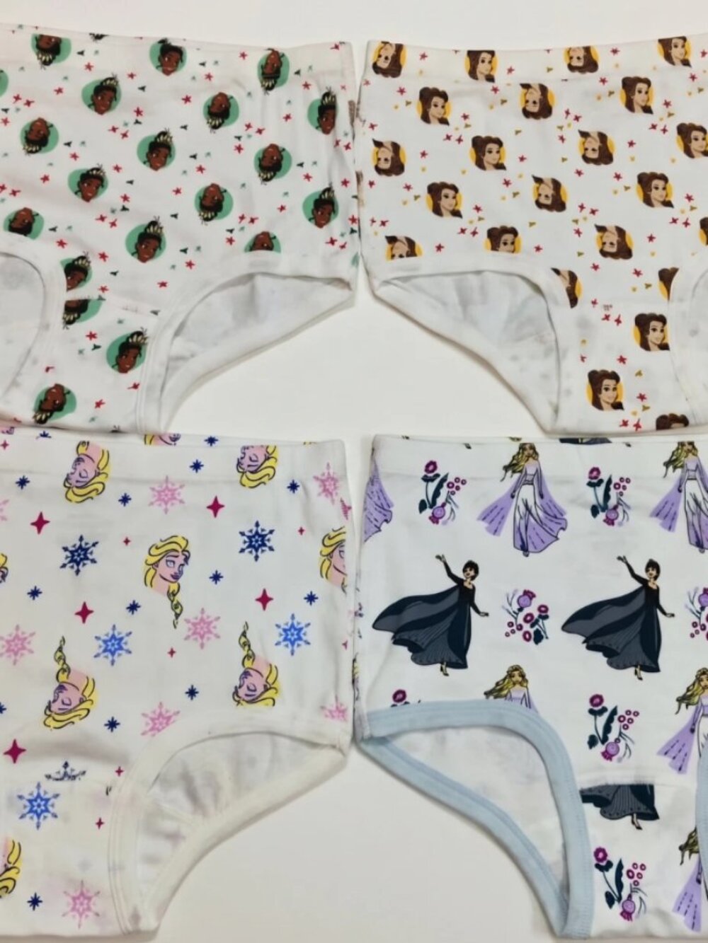 4-Pack Girls Disney Princess Cotton Brief Underwear Size L Frozen Pack 3